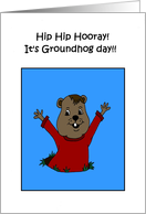hooray its groundhog day card