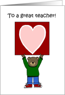 teacher valentine card