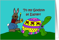 Colourful Easter turtle card