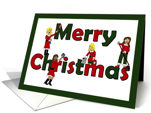 Merry Christmas maid service card (537295)