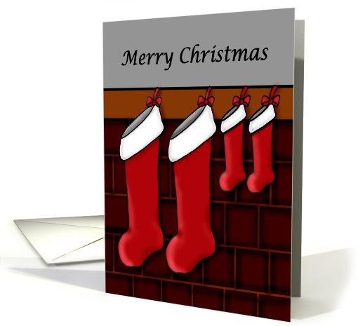 Christmas stockings from expecting parents of twins card (538691)