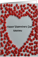 Valentine candy heart card to nephew card