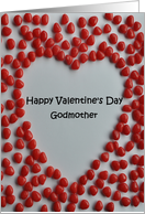 Valentine candy heart card to godmother card