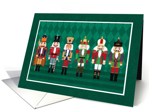 Six Colorful Detailed Nutcrackers Toy Soldiers card (1751576)