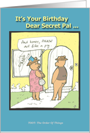 Happy Birthday Secret Pal - Humor - Cartoon card