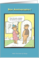 Happy Birthday - French - Humor - Cartoon card