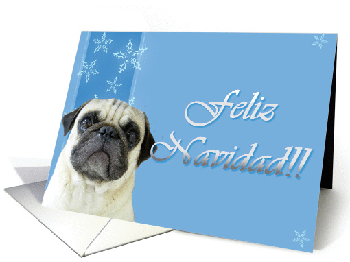 Feliz Navidad Pug card (322375)