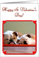 Happy St. Valentine’s Day Bulldogs card