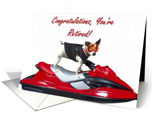 Congratulations on Retirement Jack Russel Terrier card (403960)