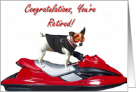 Congratulations on Retirement Jack Russel Terrier card