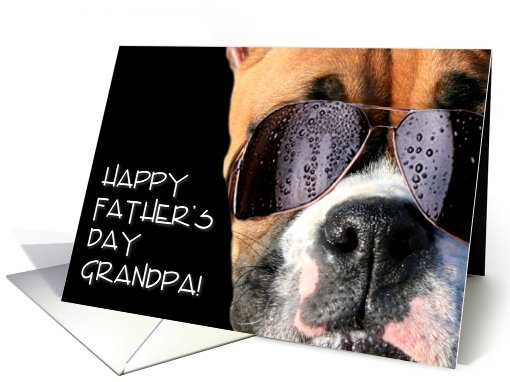Happy Father's day grandpa boxer card (438005)