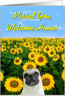 Welcome home pug card