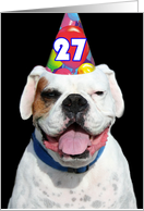 Happy 27th Birthday Boxer Dog card