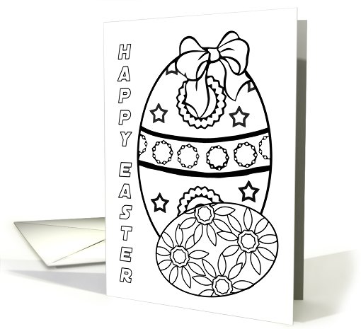 Happy Easter - Coloring Card for Kids card (596762)