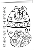 Happy Easter - Coloring Card for Kids card