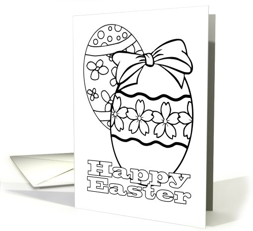 Happy Easter - Coloring Card for Kids card (596764)