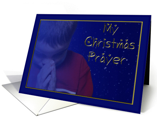 A Christmas Prayer (Boy) card (883400)