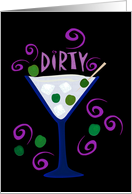Dirty Martini Invitation (Noir) card