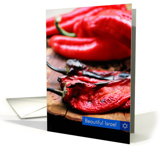 Beautiful Israel-Red Peppers card (323342)