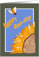 Happy Bee-Day - Sunflower and Bee card