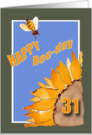 Happy Bee-Day - 31 - Sunflower and Bee card