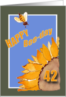 Happy Bee-Day - 42 - Sunflower and Bee card