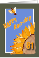 Happy Bee-Day - 81 - Sunflower and Bee card