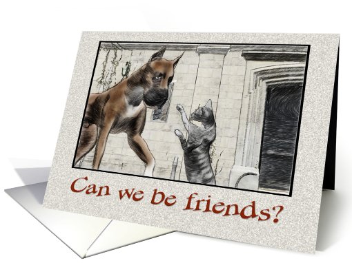 Finding friends in strange places card (323428)