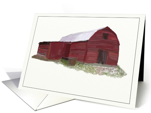 Hand drawn old barn Note Card (Blank) card (334344)