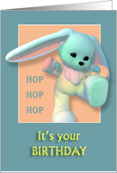 Bunny Hop Birthday card