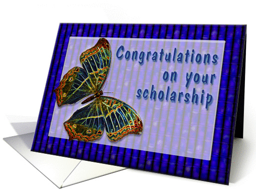 Congrats On your scholarship Enamel Butterfly card (371964)