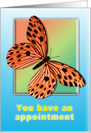 Appointment Reminder Butterfly card