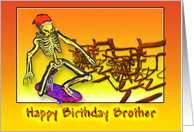 Happy Birthday Brother, Skateboarding card