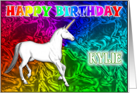 Kylie Birthday, Unicorn Dreams card
