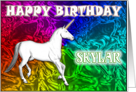 Skylar Birthday, Unicorn Dreams card