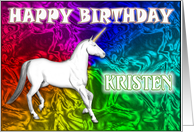 Kristen Birthday, Unicorn Dreams card