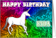 Kyra Birthday, Unicorn Dreams card