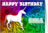 Karla Birthday, Unicorn Dreams card