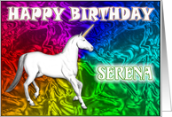Serena Birthday, Unicorn Dreams card