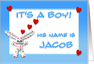 It’s a boy, Jacob card