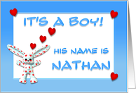 It’s a boy, Nathan card