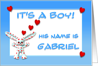 It’s a boy, Gabriel card