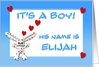 It’s a boy, Elijah card