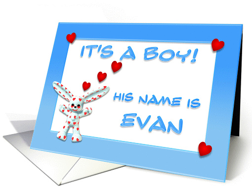 It's a boy, Evan card (381011)