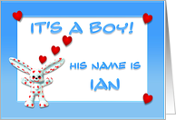 It’s a boy, Ian card