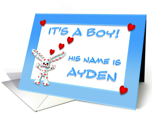 It's a boy, Ayden card (381281)