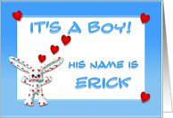 It’s a boy, Erick card