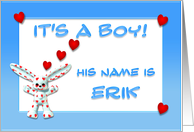 It’s a boy, Erik card