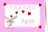 Faith’s Birth Announcement (girl) card