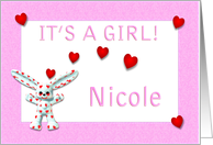 Nicole’s Birth Announcement (girl) card